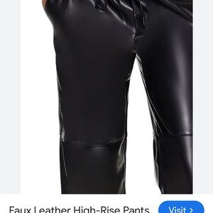Men's Sleek Black Faux Leather Pants